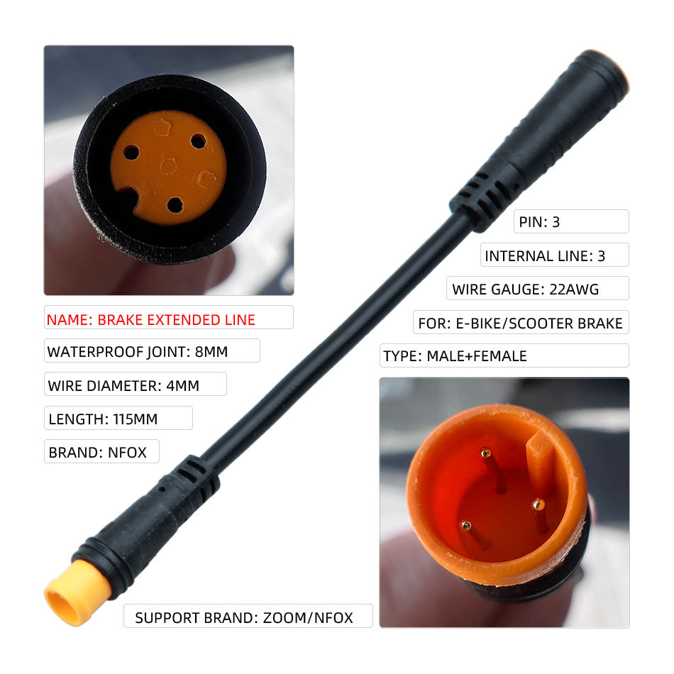 Línea de extensión de cable roto NFOX a línea de secuencia cabeza masculina cabeza femenina resorte seco sentido magnético línea de señal 2 pin 3PIN4 pin 5 pin 6 pin