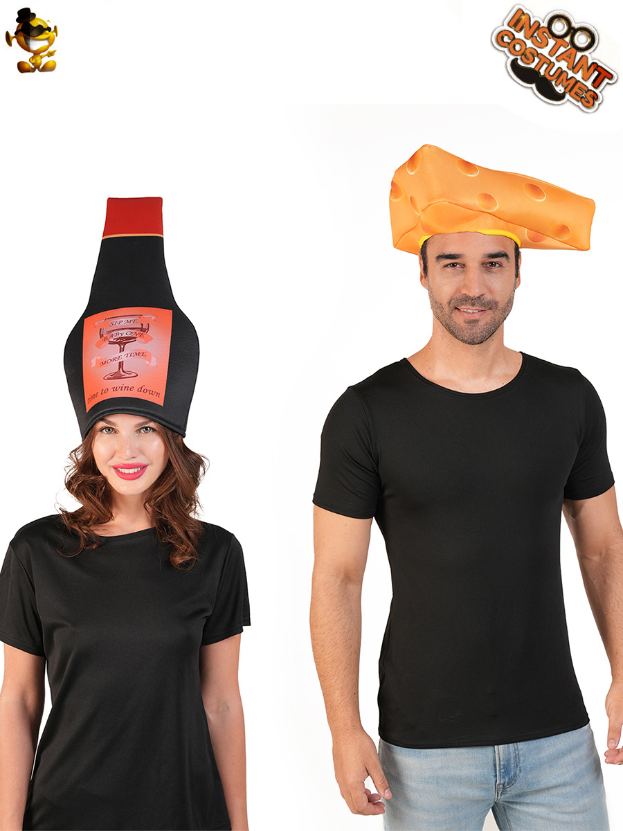 Comercio exterior transfronterizo divertido sombrero de alimentos vegetales sombrero de Halloween sombrero espectáculo de escenario accesorios sombrero sombrero pareja sombrero image 1