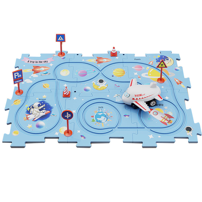 Coche de tren educativo para niños transfronterizos Avión eléctrico Coche Juguete Niño de 3 años de edad