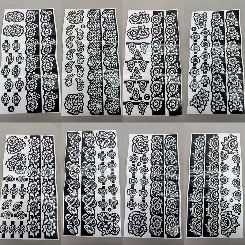 Arm Leg Foot Tattoo Template Indian Henna Hollow Drawing Kit DIY Henna Painting Tool Hand Arm Leg Foot Tattoo Template Indian Henna Hollow Drawing Kit DIY Henna Painting Tool Hand