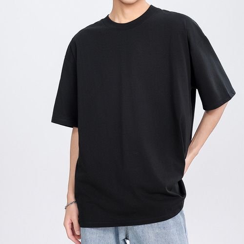 230g combed cotton summer heavy-duty t-shirt for men, short-sleeved, solid color, versatile, half-sleeve men's simple half-sleeve A