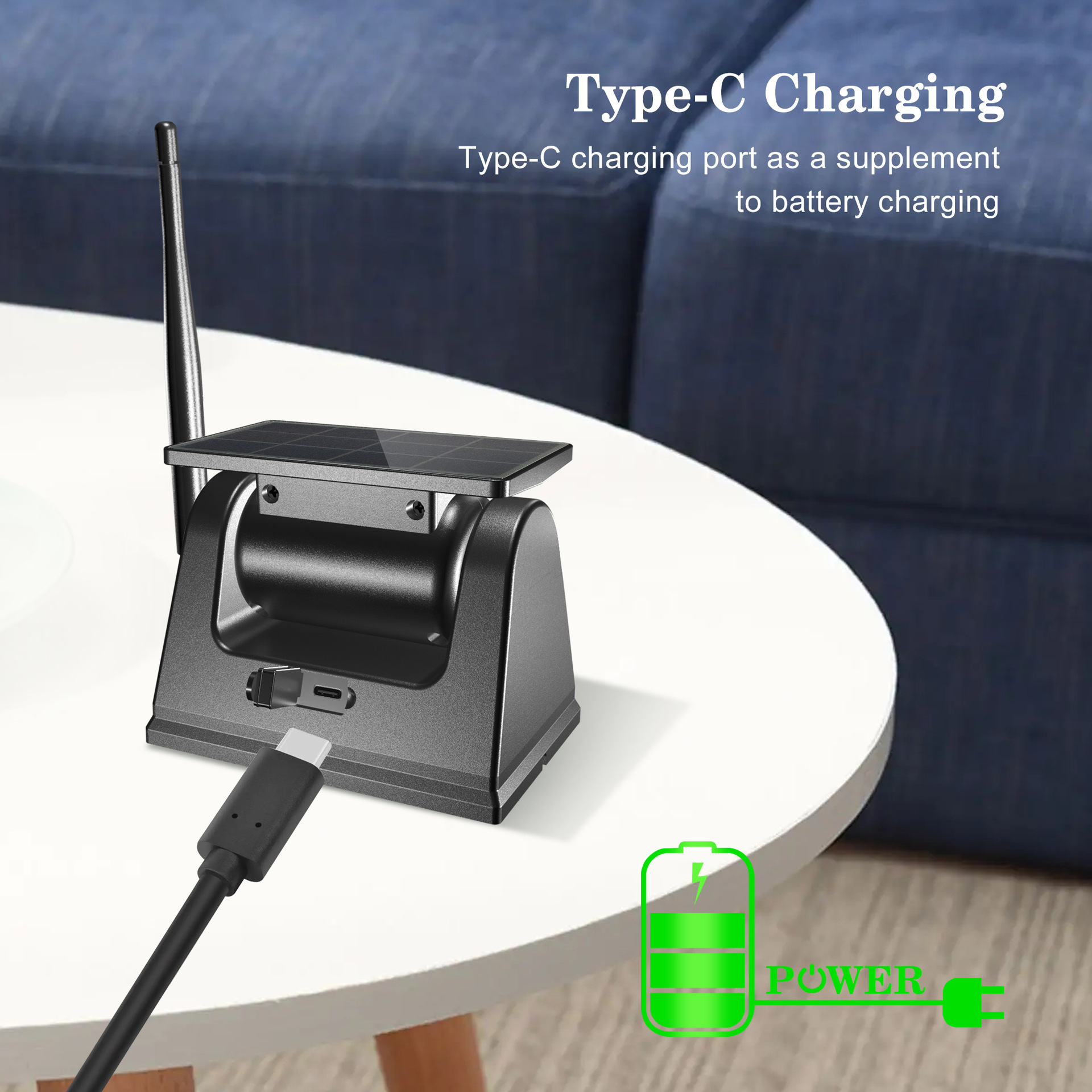 Cross-Border Trailer Waterproof Magnetic Reversing High-Definition 1080/720P Solar Wireless Wifi Car Camera