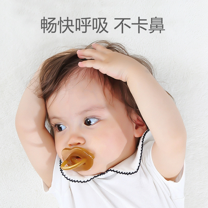 Newborn pacifier, anti-colic, ultra-soft, all-silicone one-piece molded, simulated sleeping pacifier, baby-coaxing device