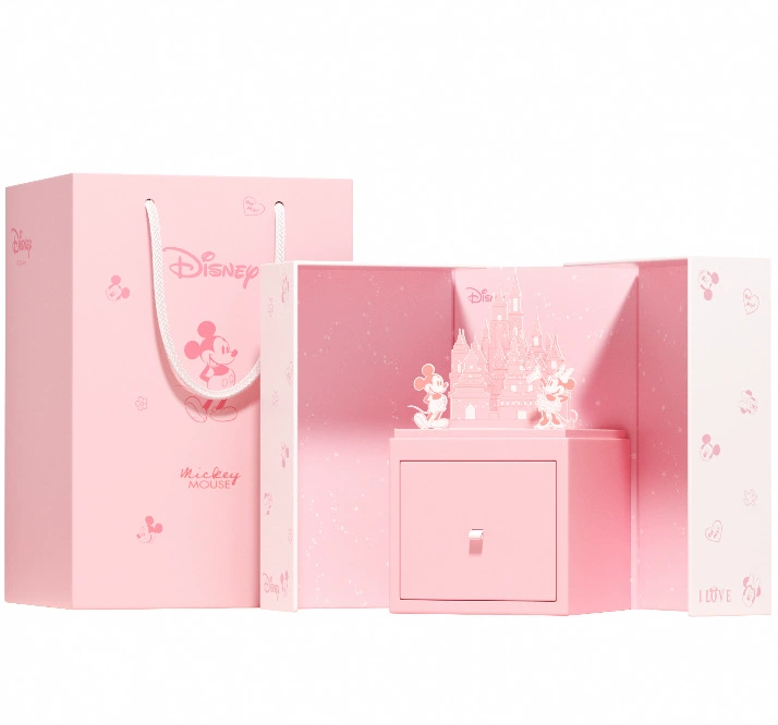 Подарочный набор (Disney) — упаковка «замок» для украшений и часов, розовый принцессы, 20×10×10 см