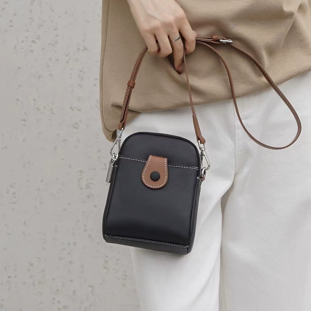 Leather shoulder bag, universal one-shoulder bag, cowhide