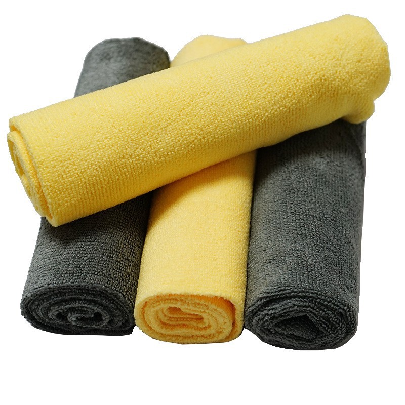 Toalla de coche de corte en caliente Toalla de pulido Toalla chapada de cristal Tela encerada 300gsm Toalla de lavado de coche Toalla cuadrada de microfibra
