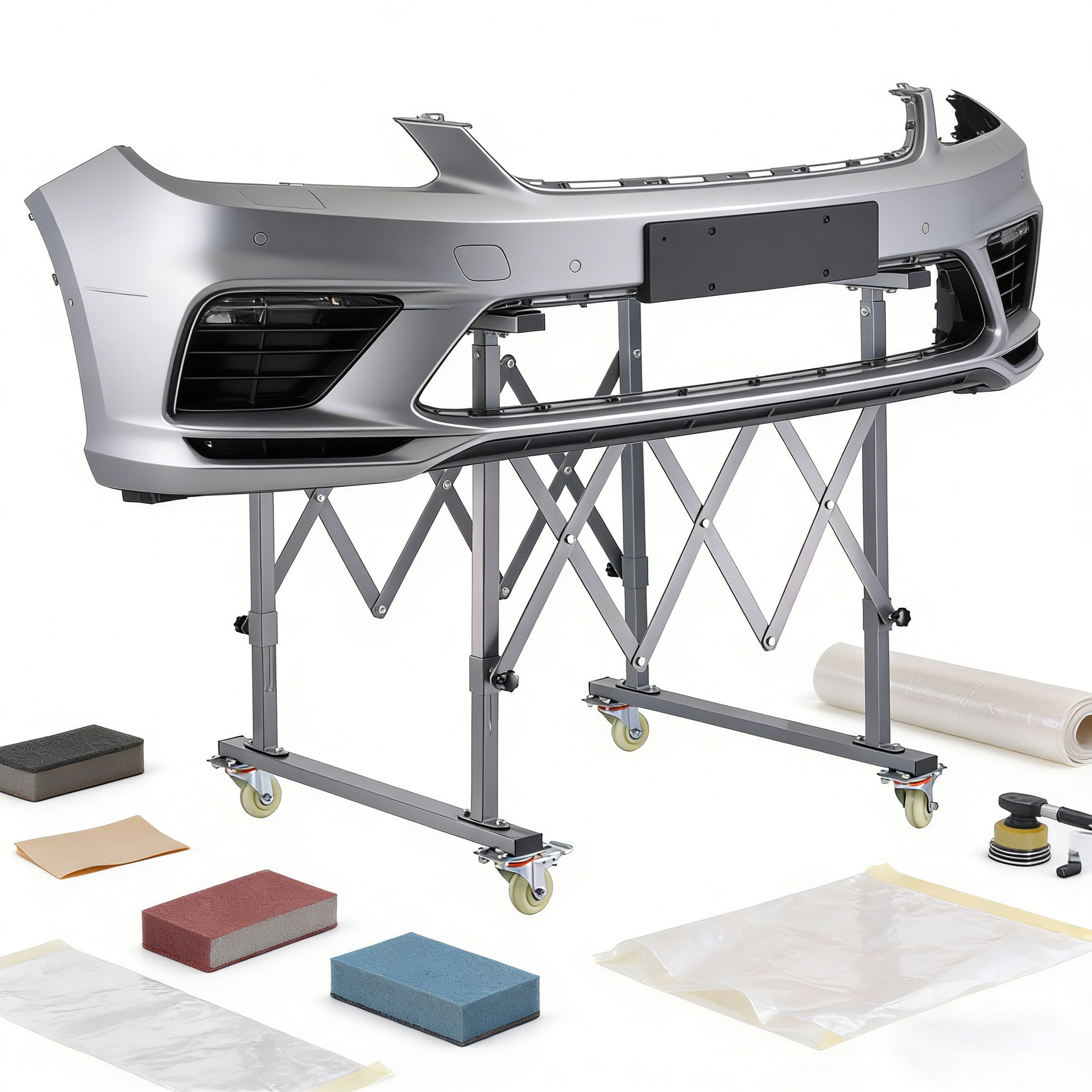 Multifunctional Paint Baking Rotating Stand for Auto Repair, Car Hood Spray Paint Stand, Bumper Sheet Metal Repair Tool