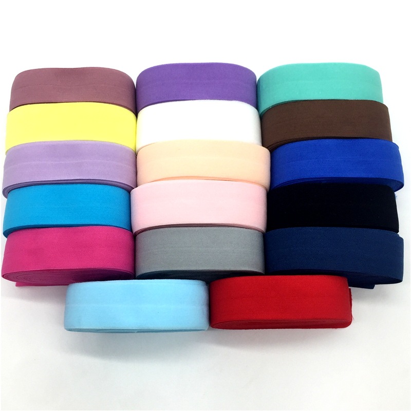 氨纶锦纶弹力包边带 羽绒袖口背心口罩对折包边条1.5-5公分现货