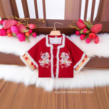 儿童汉服女拜年服马面裙成人冬季加绒喜庆服龙凤呈祥亲子古装明制