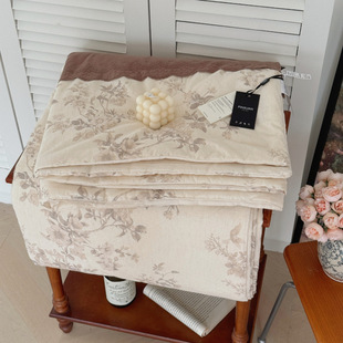 2025 New French Retro Style Cotton and Linen Summer Quilt Washed Cotton Quilt Summer Pastoral Ins Japanese Quilt Cover