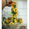 Large bamboo basket + sunflower rattan