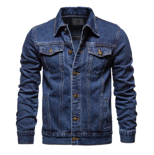 Spring Autumn Cotton Jeans Jacket Man Fashion Denim Jackets Coat Male Turn Down Collar Casual Bomber Jacket Men Clothing Outwear_voghion.com