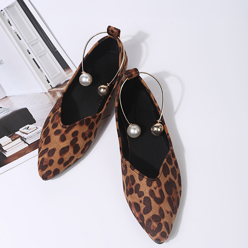 Flat Bottom Leopard Shoes NSJJX70643