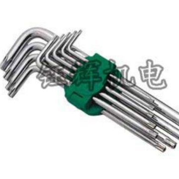 厂家直销 9pcs米字L型电镀发黑扳手