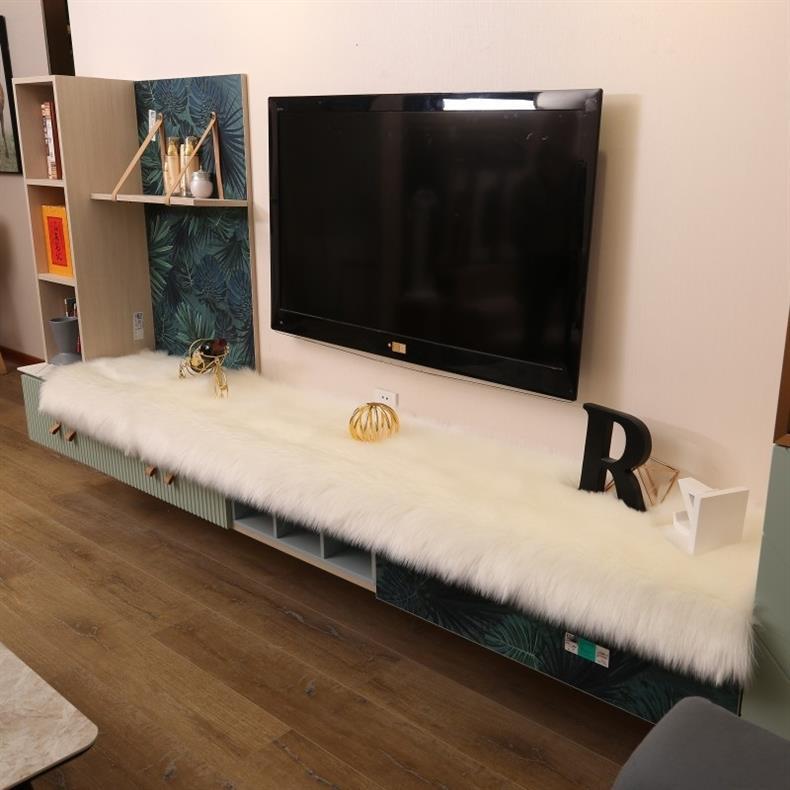 Memory Foam Bed Mat with High-End 3D Bubble Plush Footpad, Bedroom Pet-Friendly Trendy Ins Chair Cushion