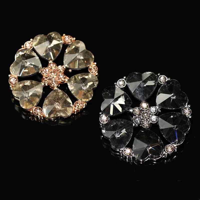 跨境专供时尚新款镶钻纽扣玻璃宝石高脚手缝扣秋冬季大衣工厂直销