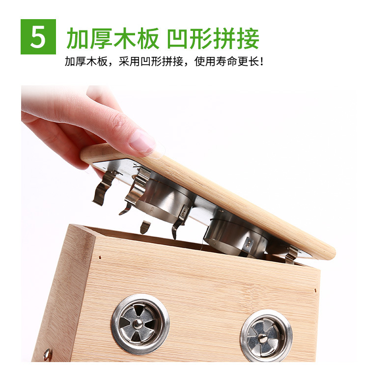 Wooden Moxa Box 4cm Three Hole Moxibustion Burner for Home Warming Care Fits 3-4cm Moxa Sticks 380g in use