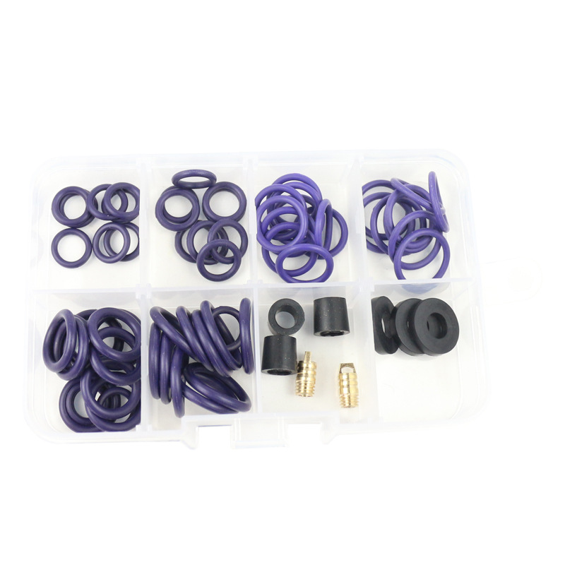8 grid 68pcs automotive air conditioner compressor seal ring thimble air conditioner rubber ring O-ring zero-ring ring ring