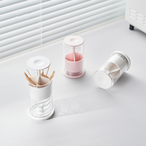 Personalized creative automatic toothpick box push-type cotton swab box Japanese-style home living room toothpick box can cotton swab box