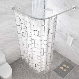 Bathroom Shower Curtain Waterproof Cloth suit Bath Bathroom Curtain Curtain Non-Punch Rod Hanging Curtain Sub-Door Curtain Partition Curtain