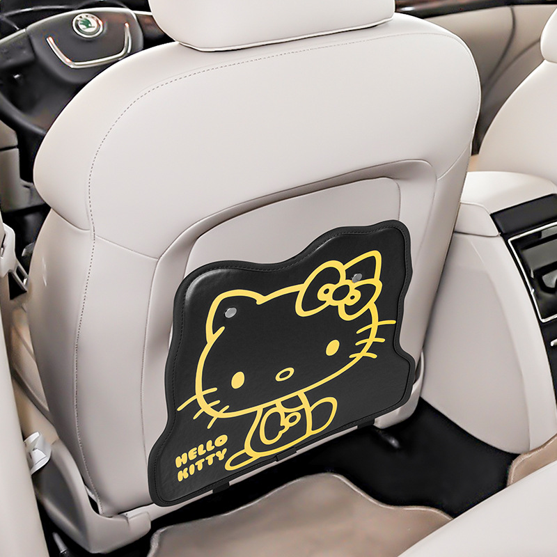 Universal – Kitty Car Anti-Kick Chair back anti-kick pad - kt007-10-black-gold1-styling