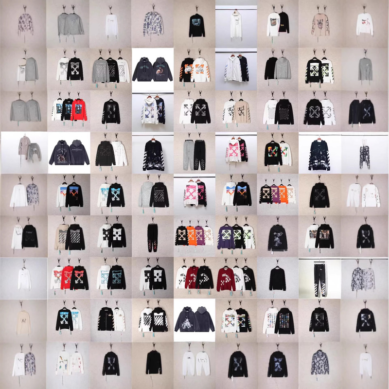 Cross-Border Trendy Brand High-End Version Off-White Cross Arrow New Collection of Hoodies and Sweatpants Unisex