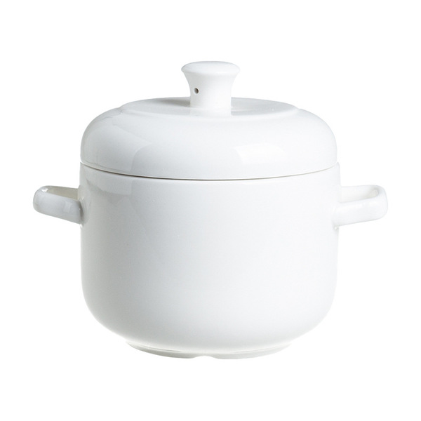 Two -ear ceramic stew pot with water -proof stewed jar small soup…
