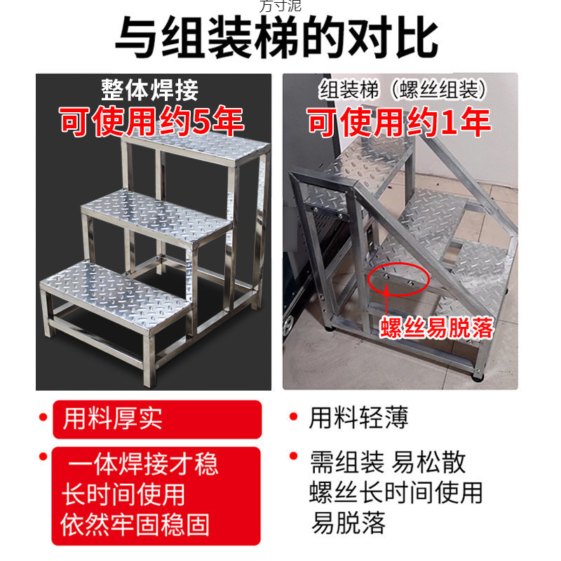ステップスツールステップステンレス鋼家庭用工場階段スツール1、2、3、4段高さはしごステップはしごサプライチェーン|undefined