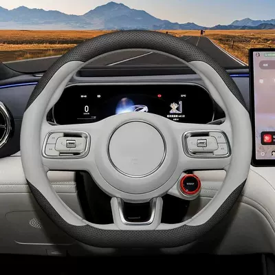Steering wheel cover Galaxy TT model: car interior - black-soft-sand-thin-layered-style