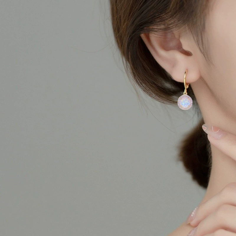 Золотые модные серьги, Amazon, образец серебро 925, инкрустация diamonds, оптовая продажа