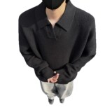 2026秋季新款青少年宽松运动圆领针织衫长袖加厚透气腈纶毛衣，男装针织衫/毛衣，星座614