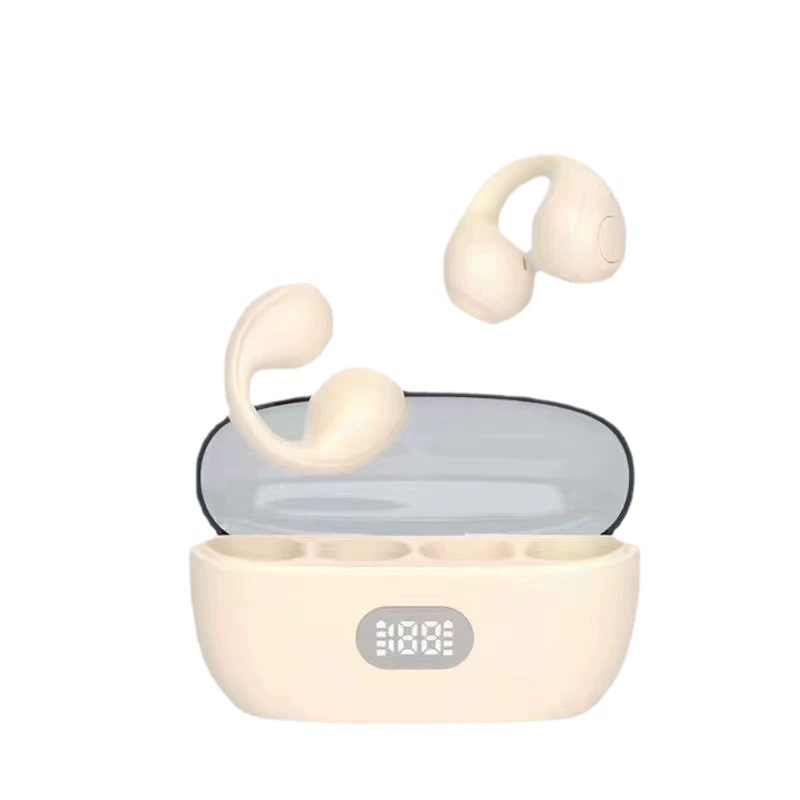 Wireless ear clips, transparent headphones, with LED display, bluetooth