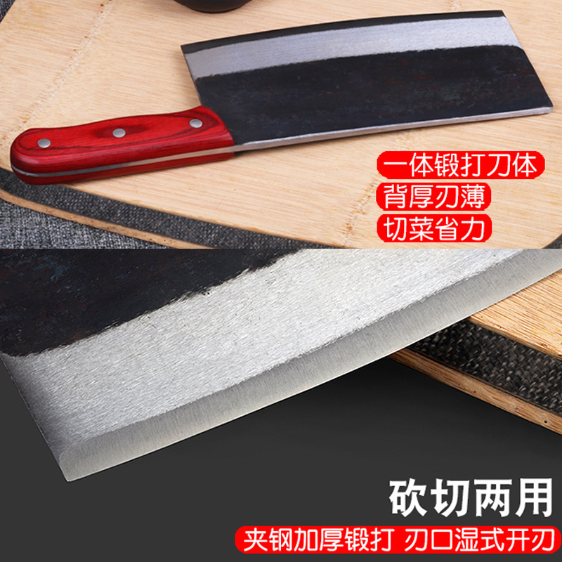 昔ながらのスチール製包丁、手鍛造スライスナイフ、シェフ専用肉切り包丁、キッチン家庭用野菜カッター|undefined