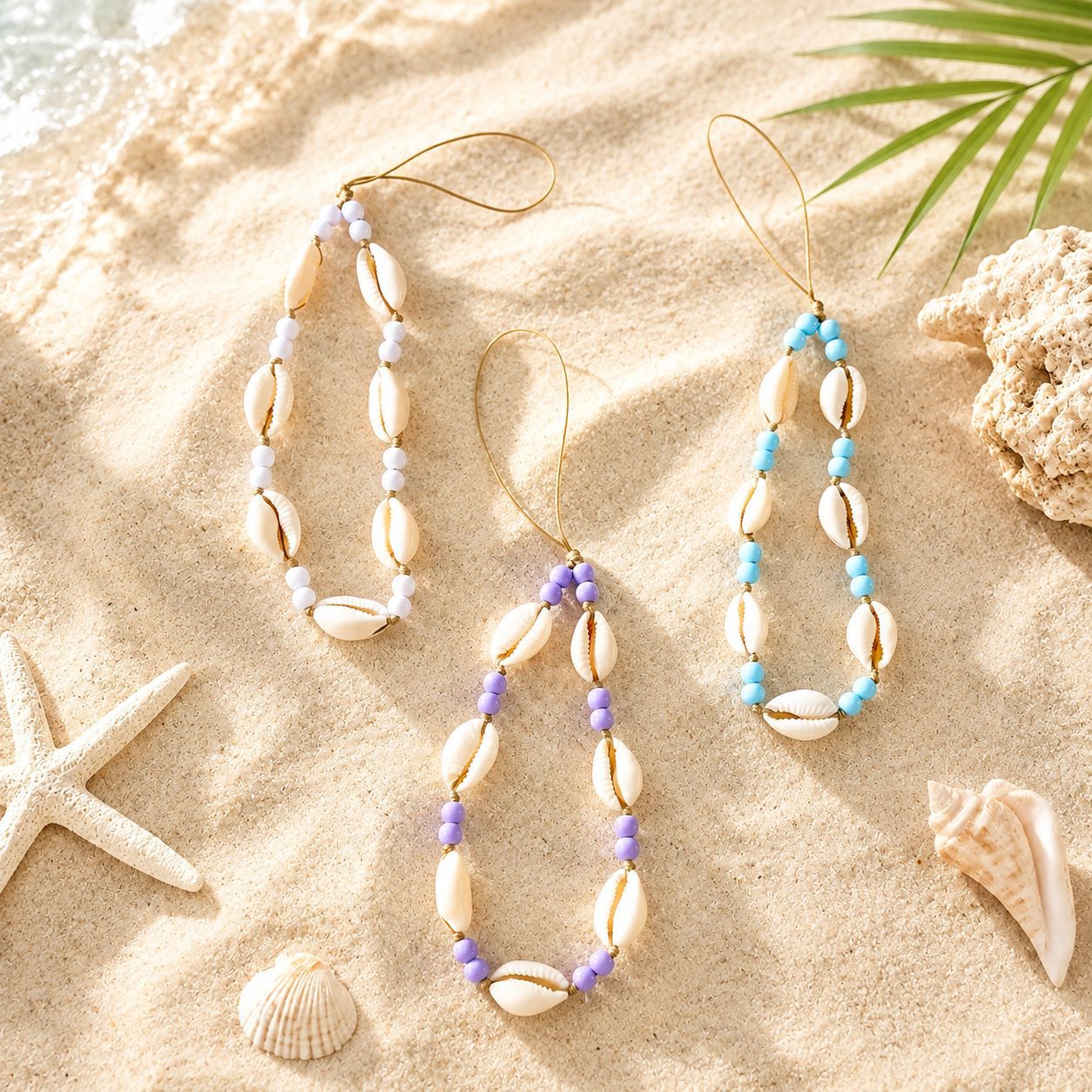 Cross-border bestseller: Bohemian style natural shell phone chain, fashionable and versatile multi-functional anti-loss accessory