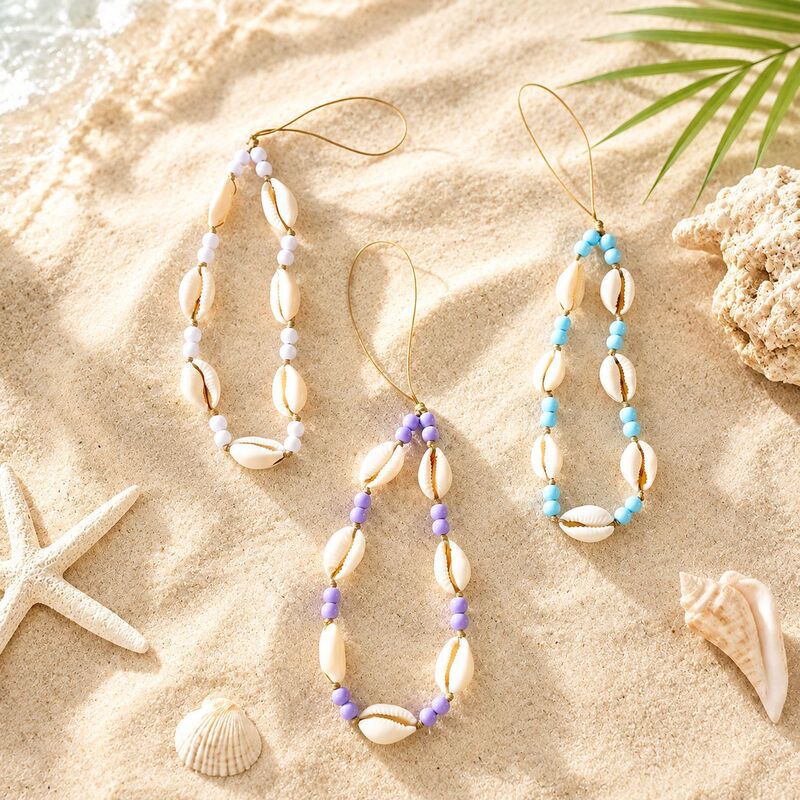 Cross-border bestseller: Bohemian style natural shell phone chain, fashionable and versatile multi-functional anti-loss accessory Cross-border bestseller: Bohemian style natural shell phone chain, fashionable and versatile multi-functional anti-loss accessory