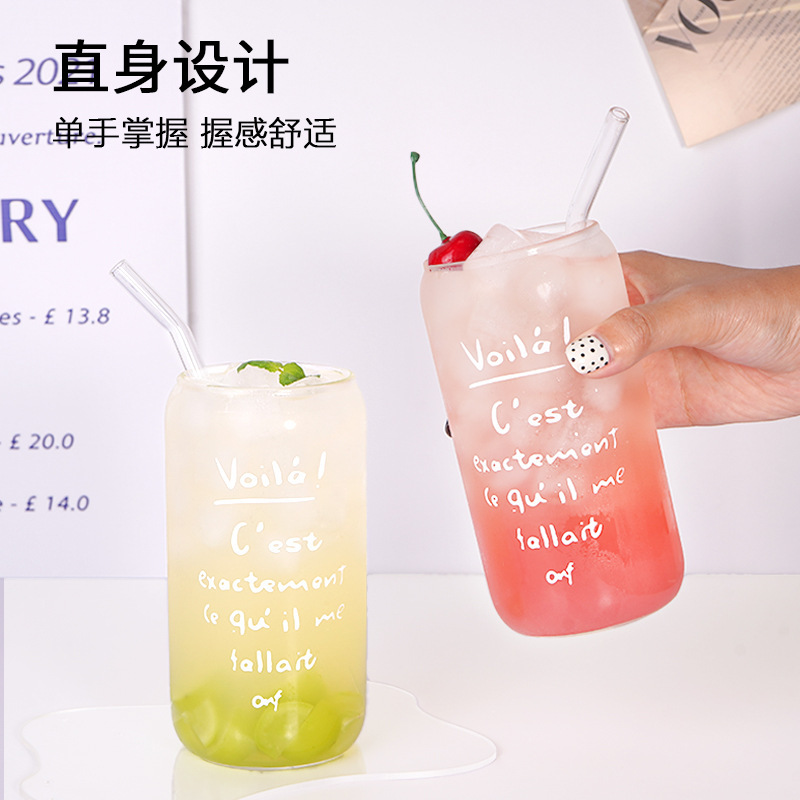 玻璃高硼硅卡通玻璃杯水果夏季杯子可爱牛奶咖啡杯家用果汁玻璃杯|undefined