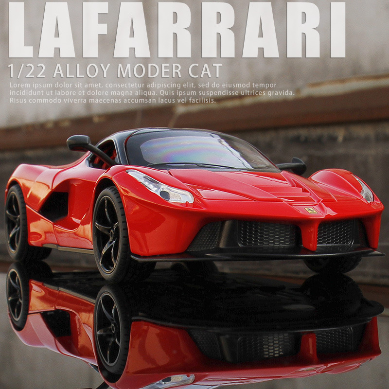 Jiaye 1:22 Laferrari Fxxk Convertible Sports Car Alloy Sound and Light Pull-Back Simulation Car Model Toy Car
