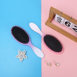Cross-border special comb two-color bristle air cushion comb fluffy hair comb wet and dry scalp massage comb
