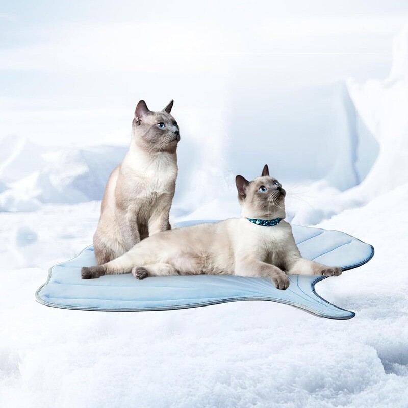 夏の猫の巣快適な猫アイスマット床ペット猫と犬ユニバーサル INS 北欧スタイルイチョウの葉のフロアマット|undefined