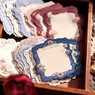 Rose Island Three-Pack Three-Dimensional Relief Letterpress Hot Stamping Note Paper Retro Background Paper Handbook Material Note