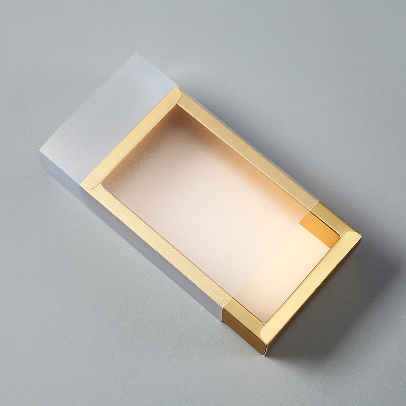 Caja de embalaje de cajón transparente esmaltado Caja de color rectangular Caja de cajón Caja de cartón kraft Caja de cartón blanco Logo impreso personalizado
