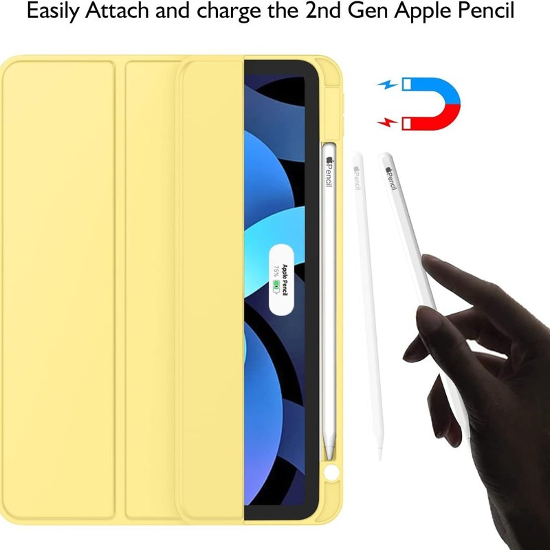 适用ipad11代三折 TPU软壳背贴平板保护套带笔槽 ipadari11保护壳|undefined
