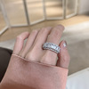 Retro zirconium, ring, brand universal jewelry, light luxury style, on index finger