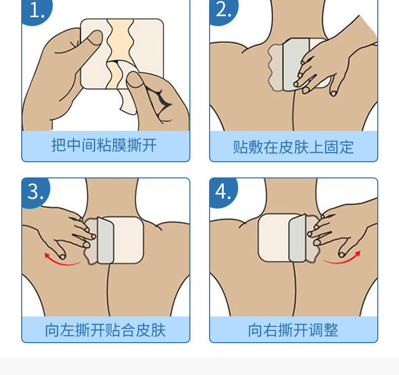 Nicht-japanischer Hisamitsu vierseitiges elastisches Stoff-Pflaster-Hersteller Hautfarben-Schulter-, Nacken-, Taille- und Beinflicken-Verarbeitung