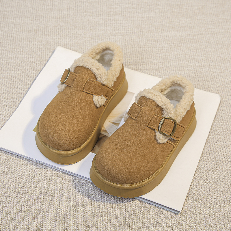 Zapatos de invierno de niñas 2026 nuevos zapatos de nieve de invierno de niños zapatos de algodón de niñas zapatos de lana de lana gruesa