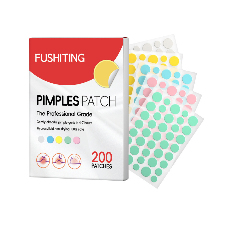 跨境爆款PIMPLESPATCH圆型粉刺痘痘贴片彩色水胶体痘痘贴现货批发|undefined