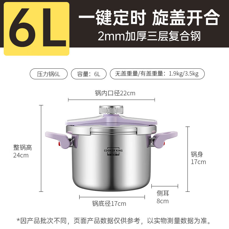 Cocinero imperial 316L de acero inoxidable olla a presión doméstica estufa de gas horno electromagnético general pequeño 2025 nuevo
