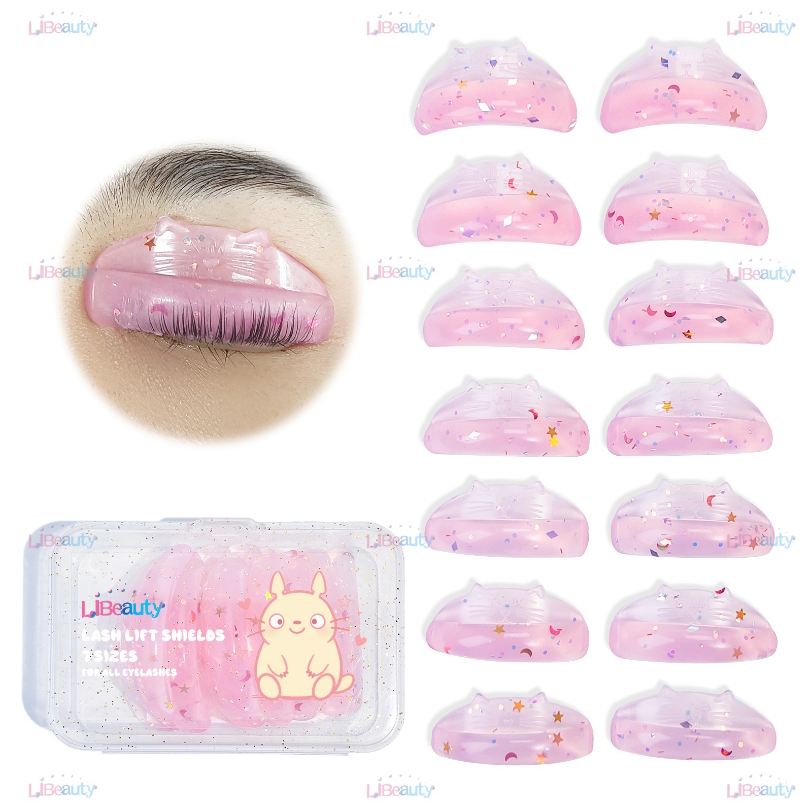 Libeauty Totoro modelado queratina transfronteriza cirugía de pestañas rizadas borde de girasol pestañas lash lift pads