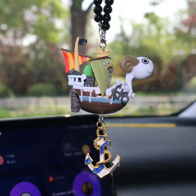 Car Hanging Rearview Mirror Car: Car hanging - meili-black-bead-chain-anchor
