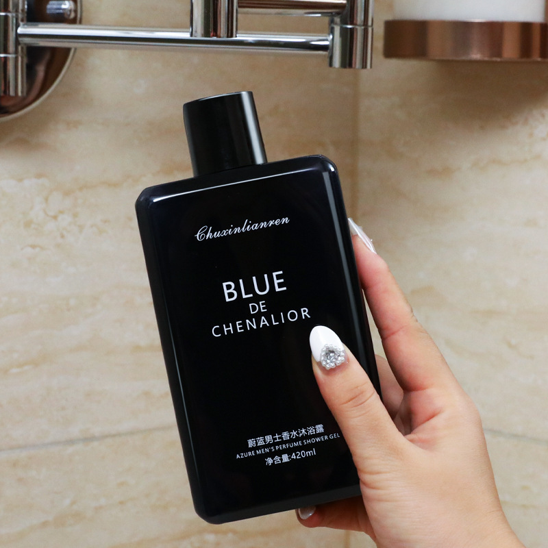 Gel de Ducha y Champú para Hombre con Aroma Azul Cielo, Fragancia Duradera, Control de Grasa, Venta al Por Mayor, Dropshipping